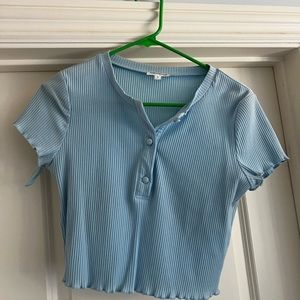 Superdown Blue Crop Top - Large